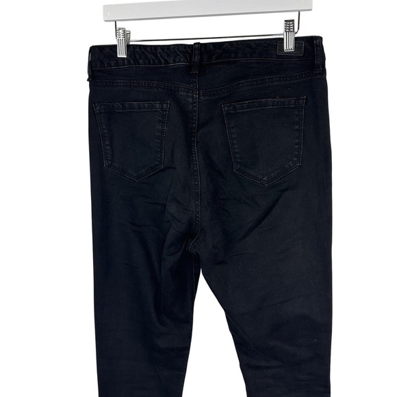 Sofia Vergara Rosa High Rise Curvy Ankle Distressed Button Jeans Black Womens 12 - Picture 5 of 11